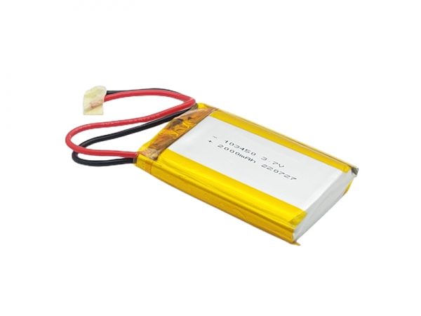 3.7V 2000mAh 103450 低温锂电池-22AWG
